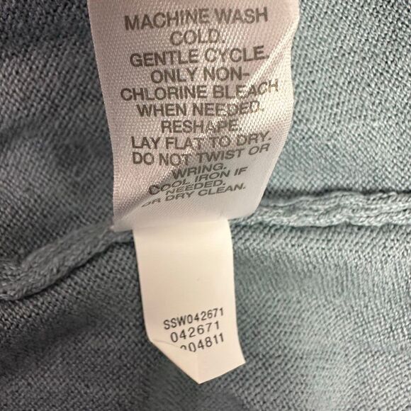 J. Jill Medium Dusty Blue Long Sleeve Sweater Crew Neck - Picture 6 of 6